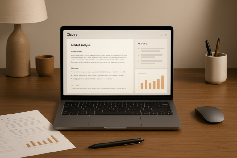 Knowledge-work desk and AI document interface for Claude review