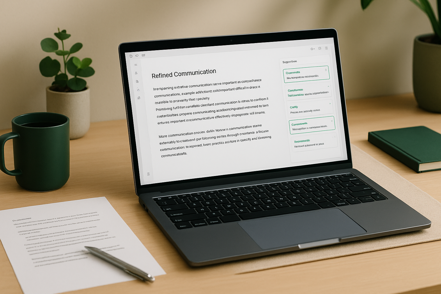 Grammarly writing workspace illustration