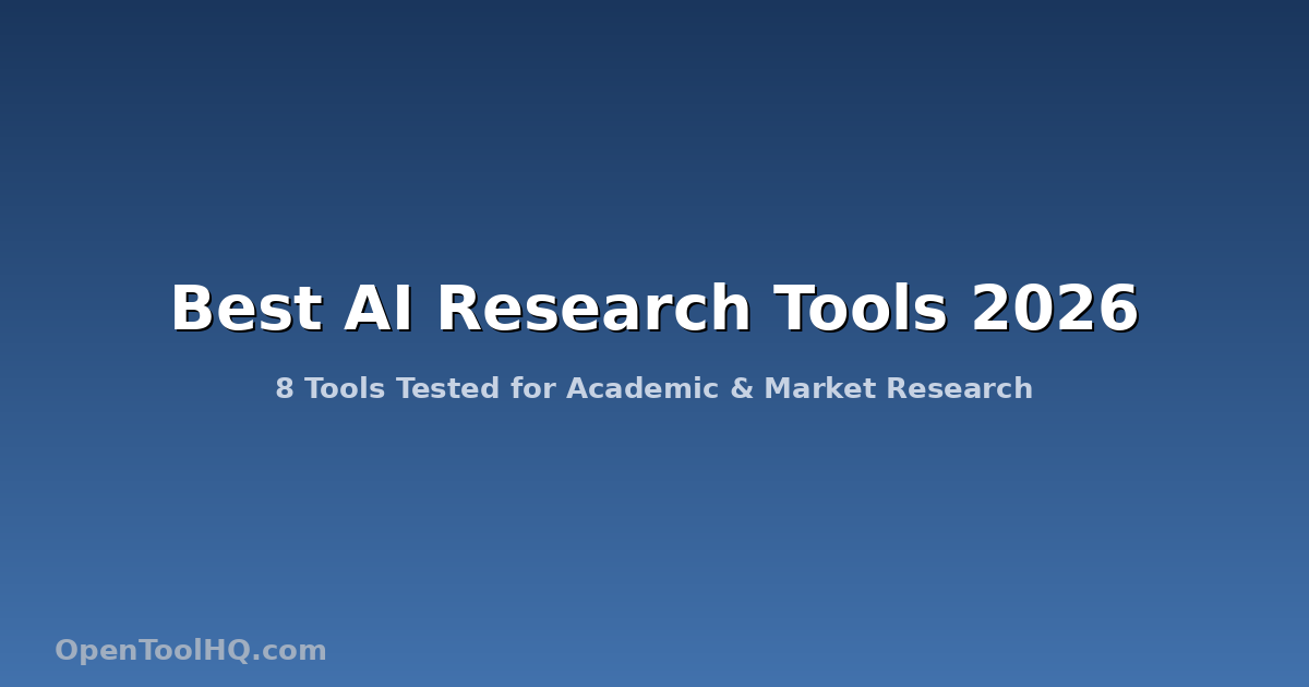 Best AI Research Tools 2026: 8 Picks for Sources & Literature