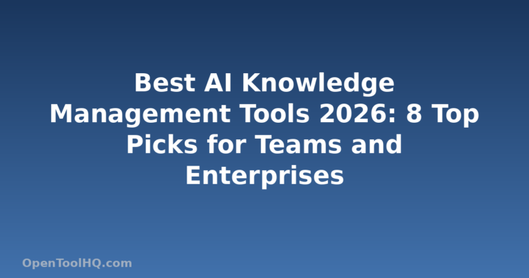 Best AI Knowledge Management Tools 2026: 8 Top Picks for Teams and Enterprises