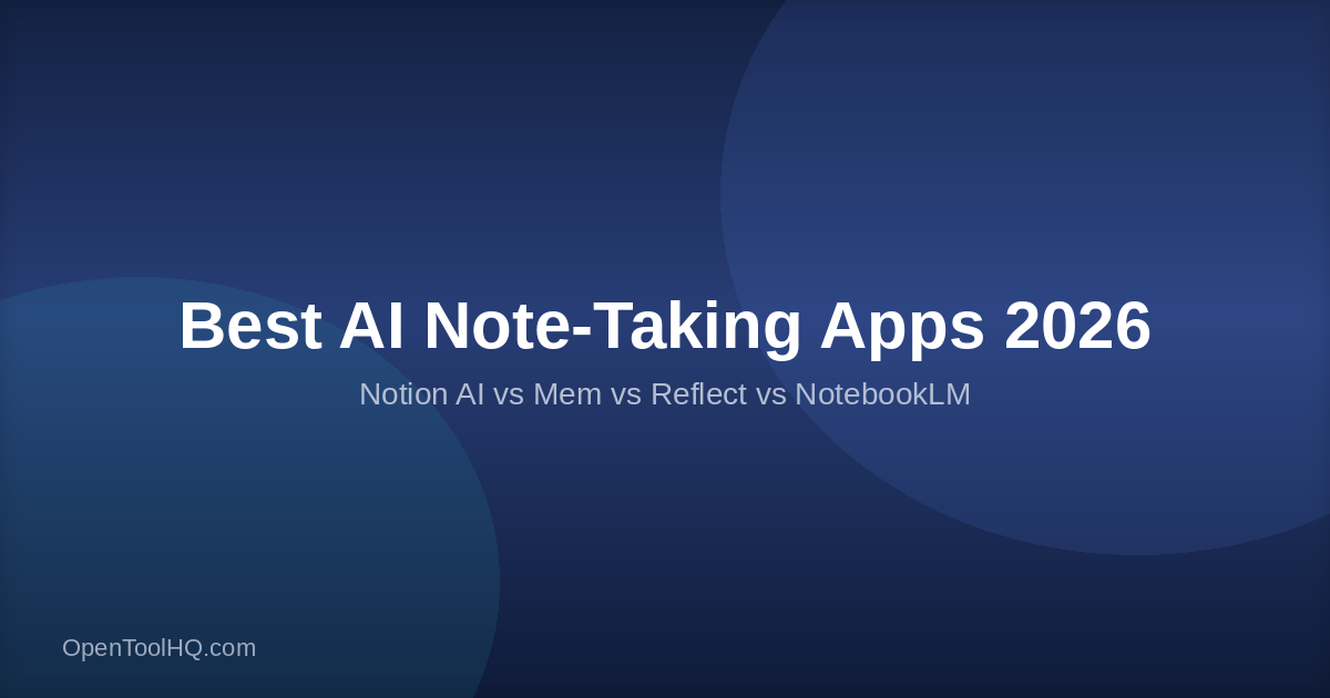 Best AI Note-Taking Apps 2026
